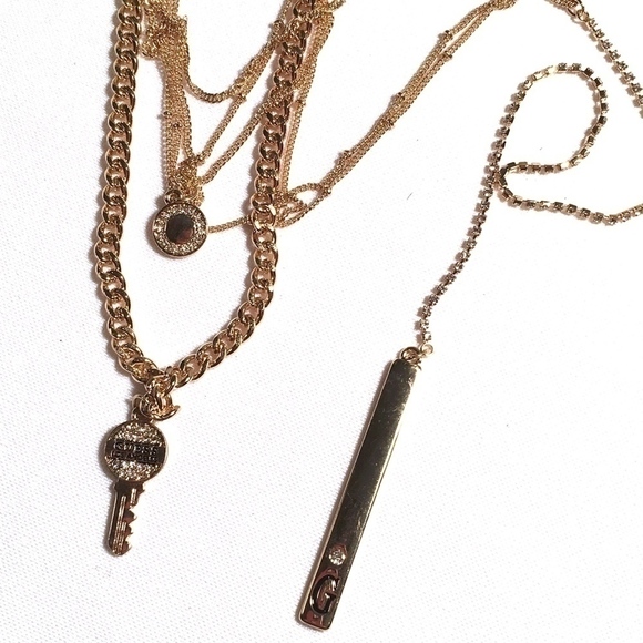 3/$29! GUESS Long Multi-Chain Necklace - Picture 2 of 7